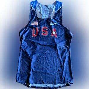 Nike FitDry Olympic Tank with Red USA Lettering